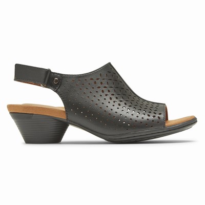Rockport Cobb Hill Laurel Slingback Sandalen Damen Schwarz PYS-261047